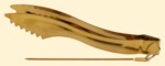 Щипцы для углей Фараон (крокодил золотые)